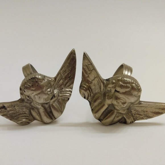 Angel Napkin Rings Set of 4 Cherubs Made in India Retro Vintage - Picture 2 of 10